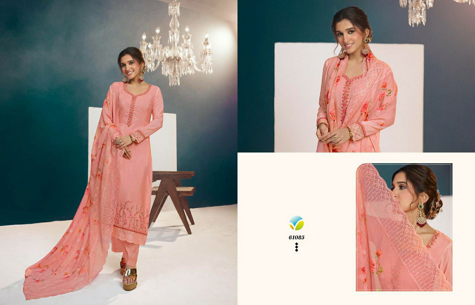 Silkina Royal Crepe 40 By Vinay Embroidered Printed Salwar Kameez Wholesalers In Delhi

